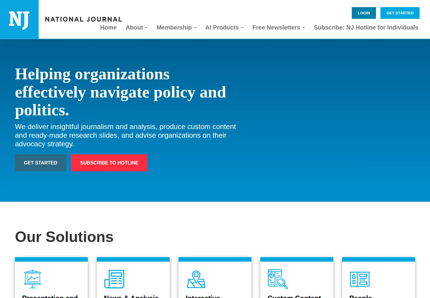 Screenshot of nationaljournal.com