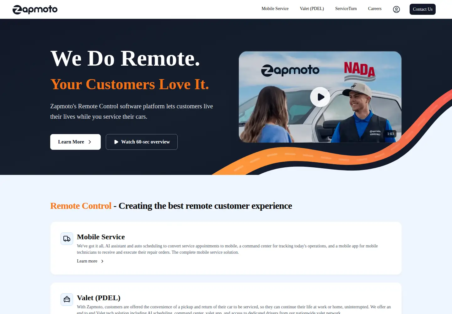 Screenshot of zapmoto.com