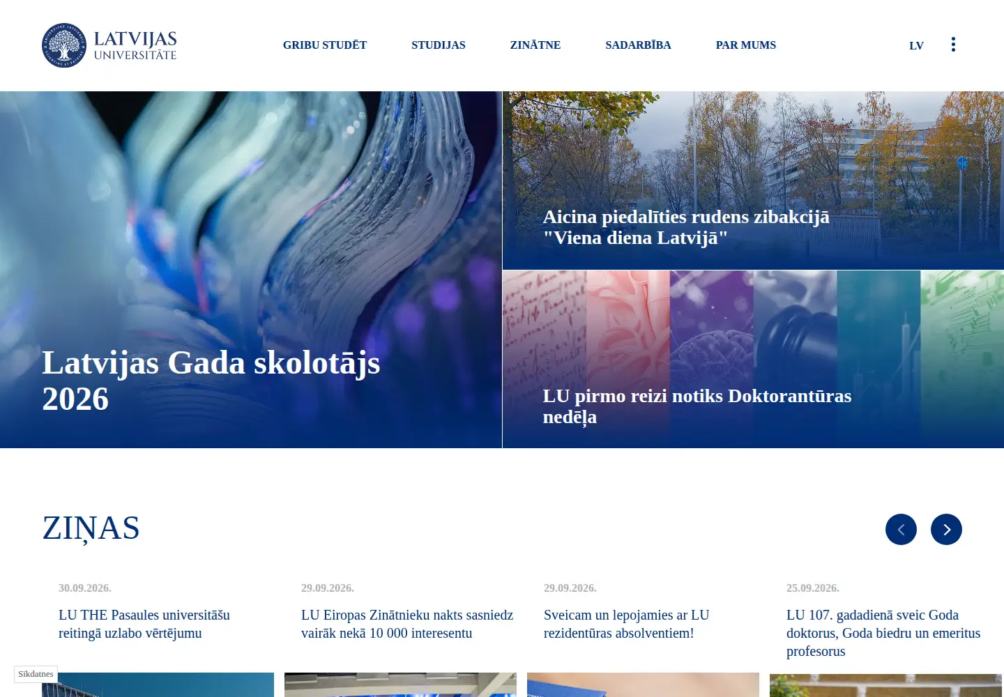 Screenshot of lu.lv