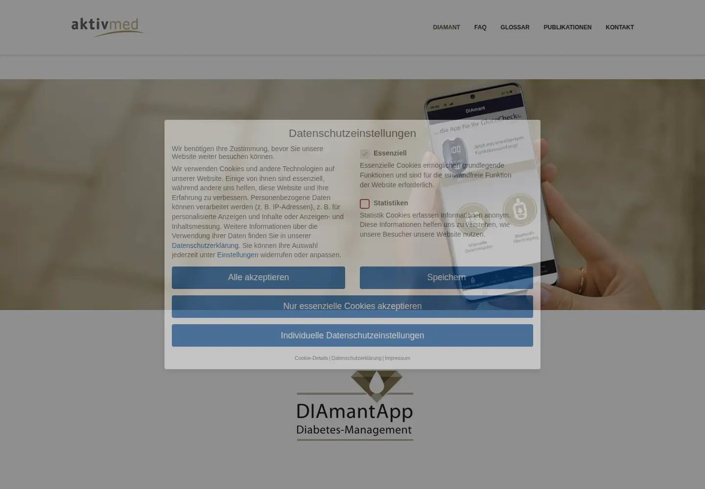 Screenshot of diamant-app.de