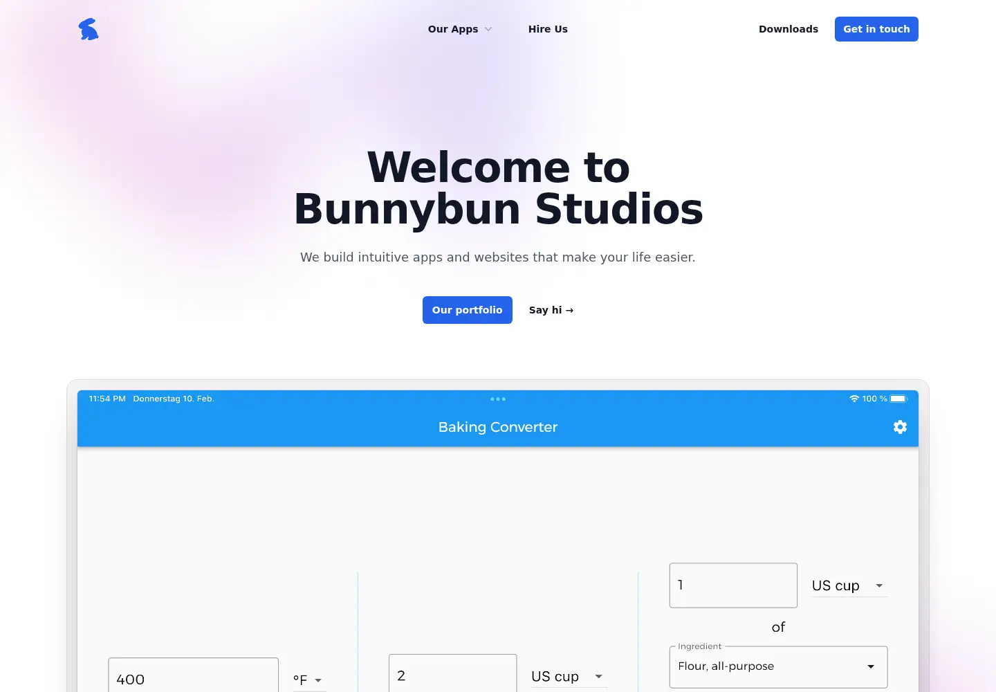 Screenshot of bunnybun.dev