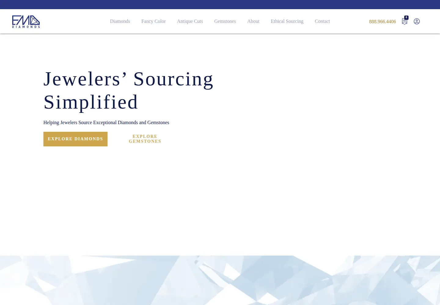 Screenshot of emd.diamonds