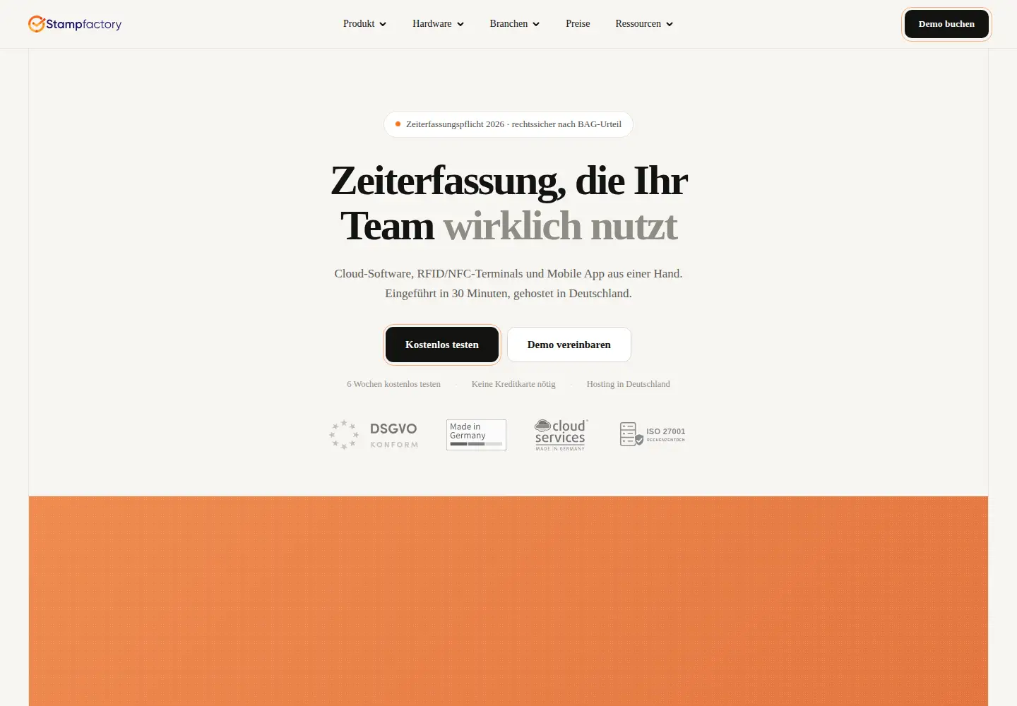 Captured homepage of stamp-factory.eu in the current scan