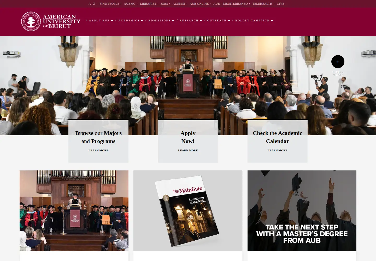 Screenshot of aub.edu.lb