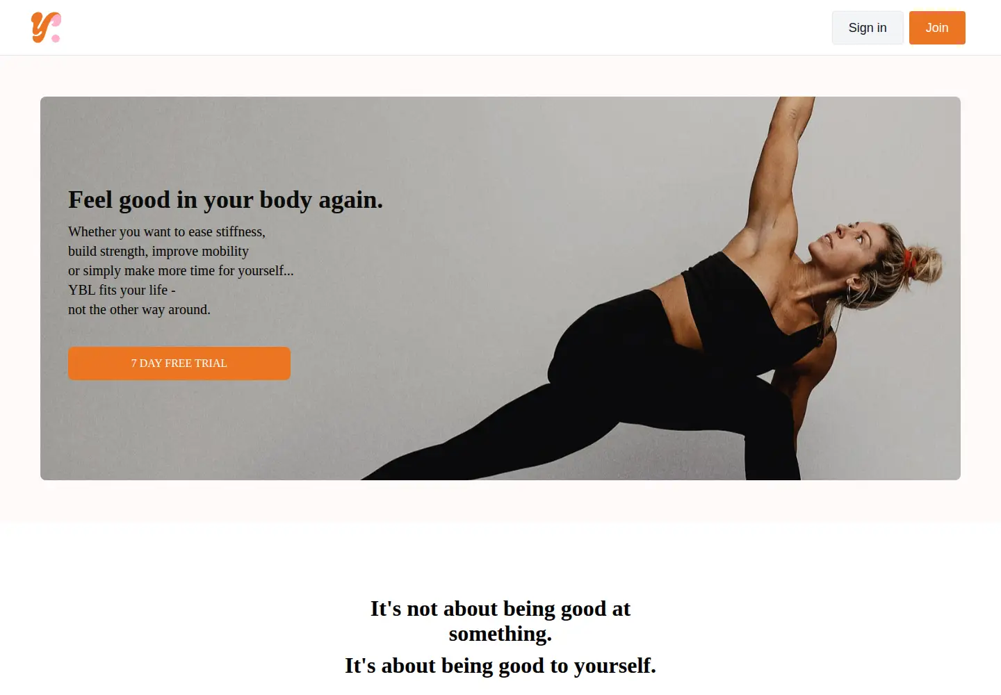 Captured homepage of ybl.fit in the current scan