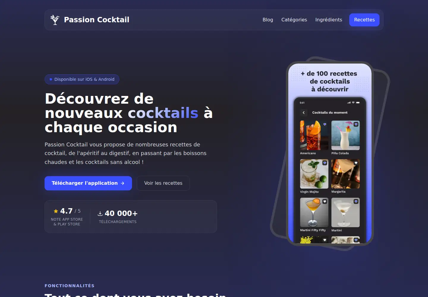Screenshot of passion-cocktail.fr