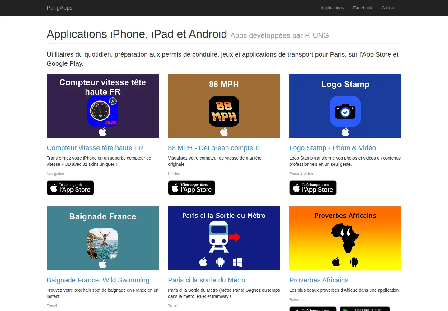 Screenshot of pung.fr