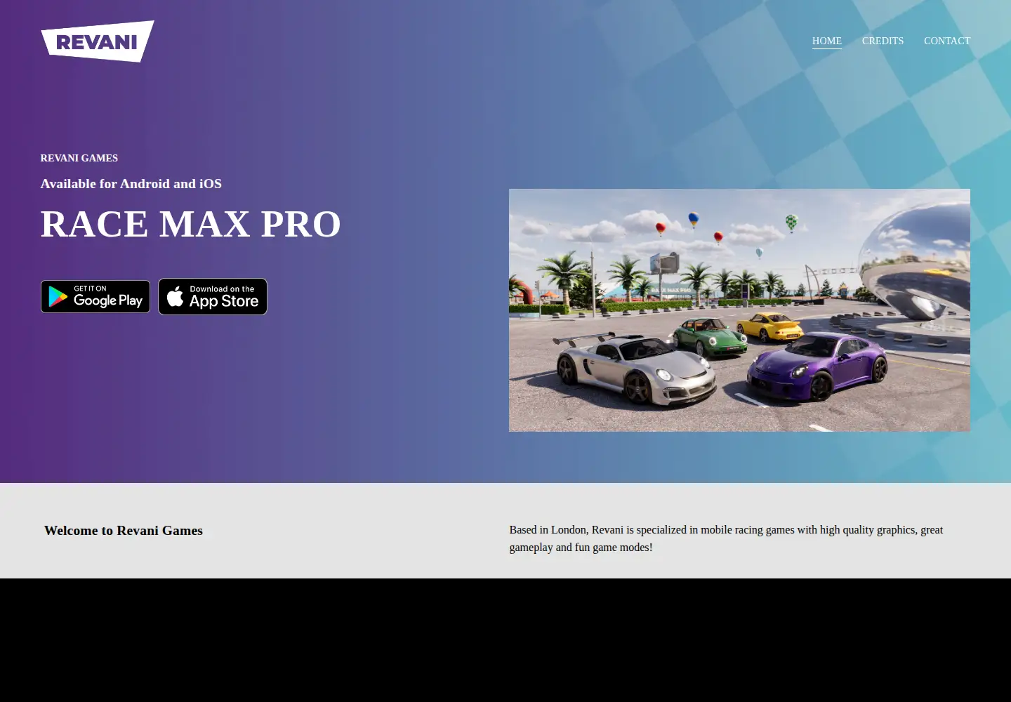 Captured homepage of revani.game in the current scan