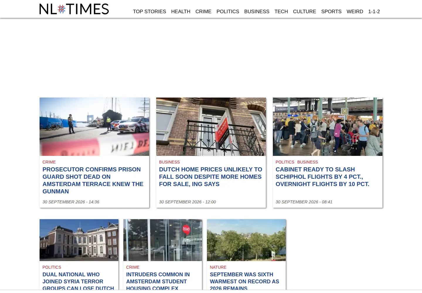 Screenshot of nltimes.nl