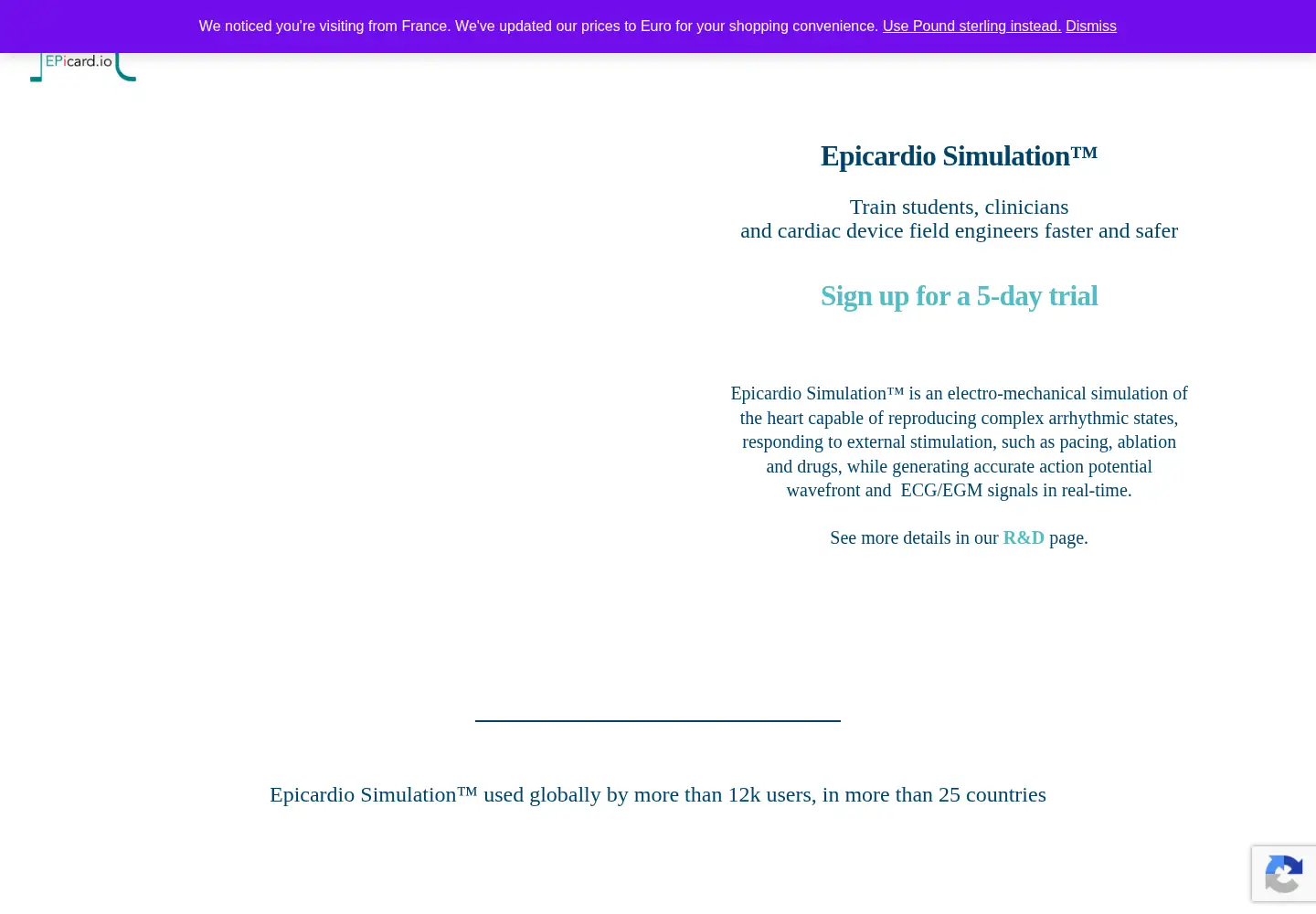 Screenshot of epicard.io