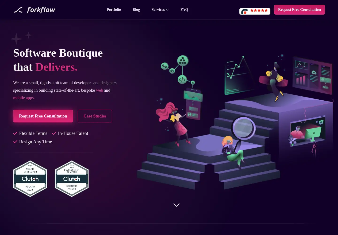 Screenshot of forkflow.io
