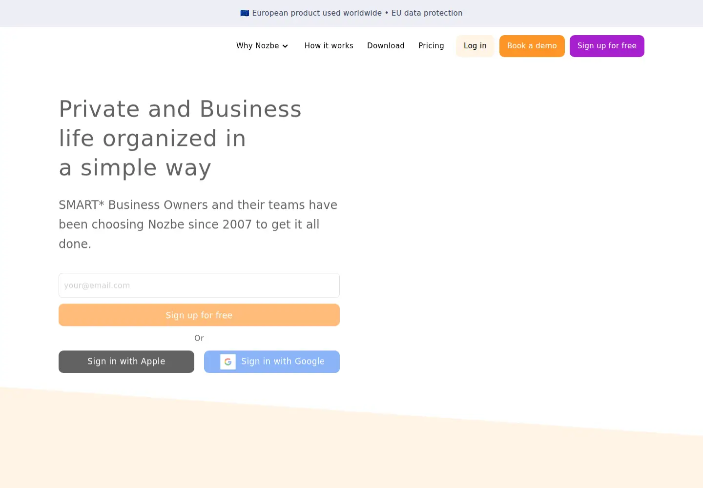 Screenshot of nozbe.com