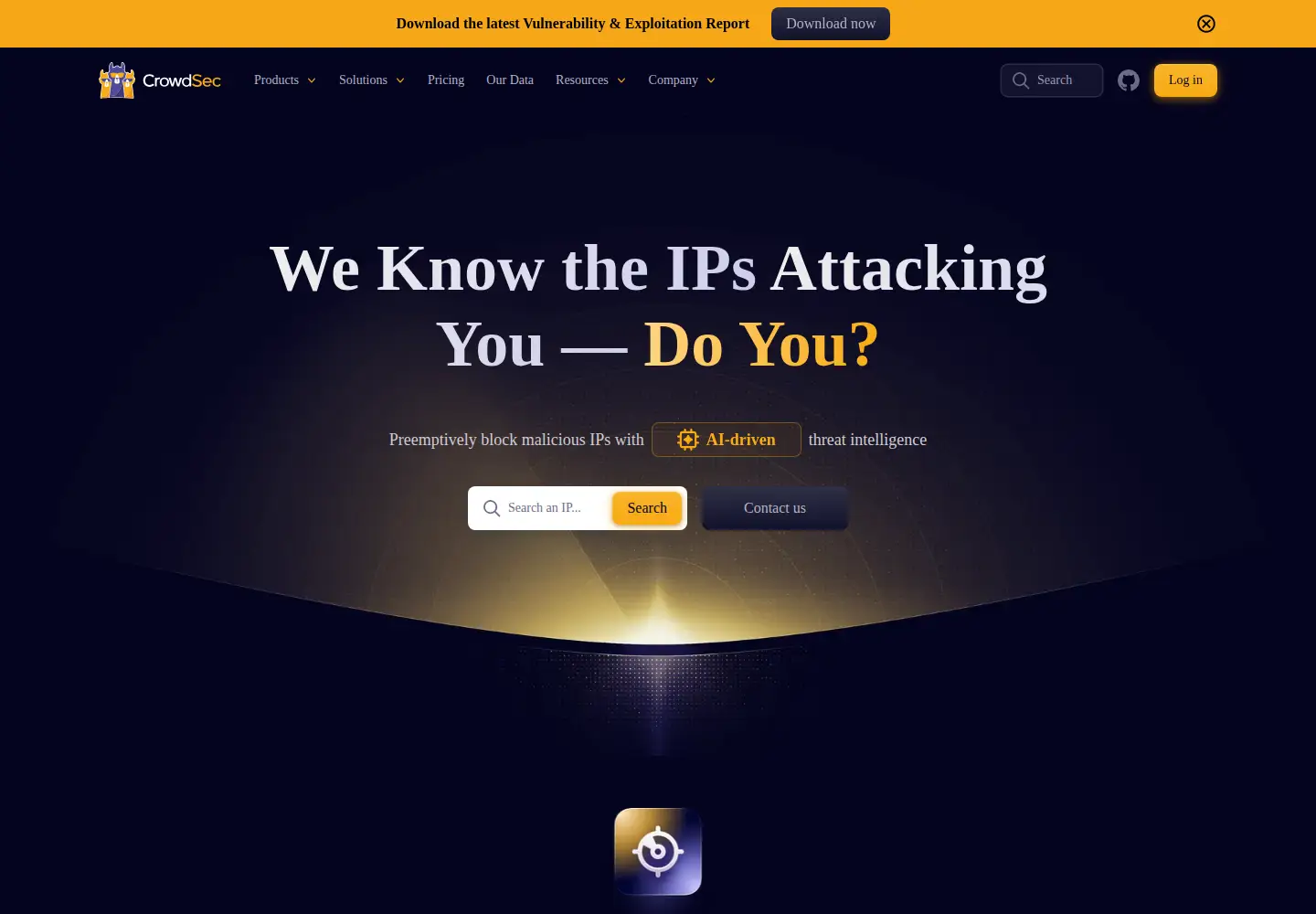 Screenshot of crowdsec.net