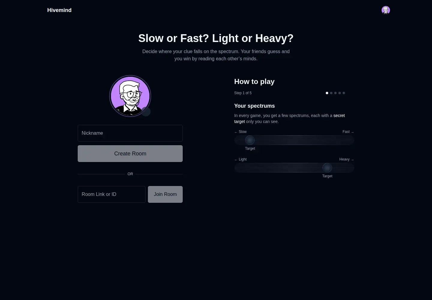 Screenshot of hivemind.lol