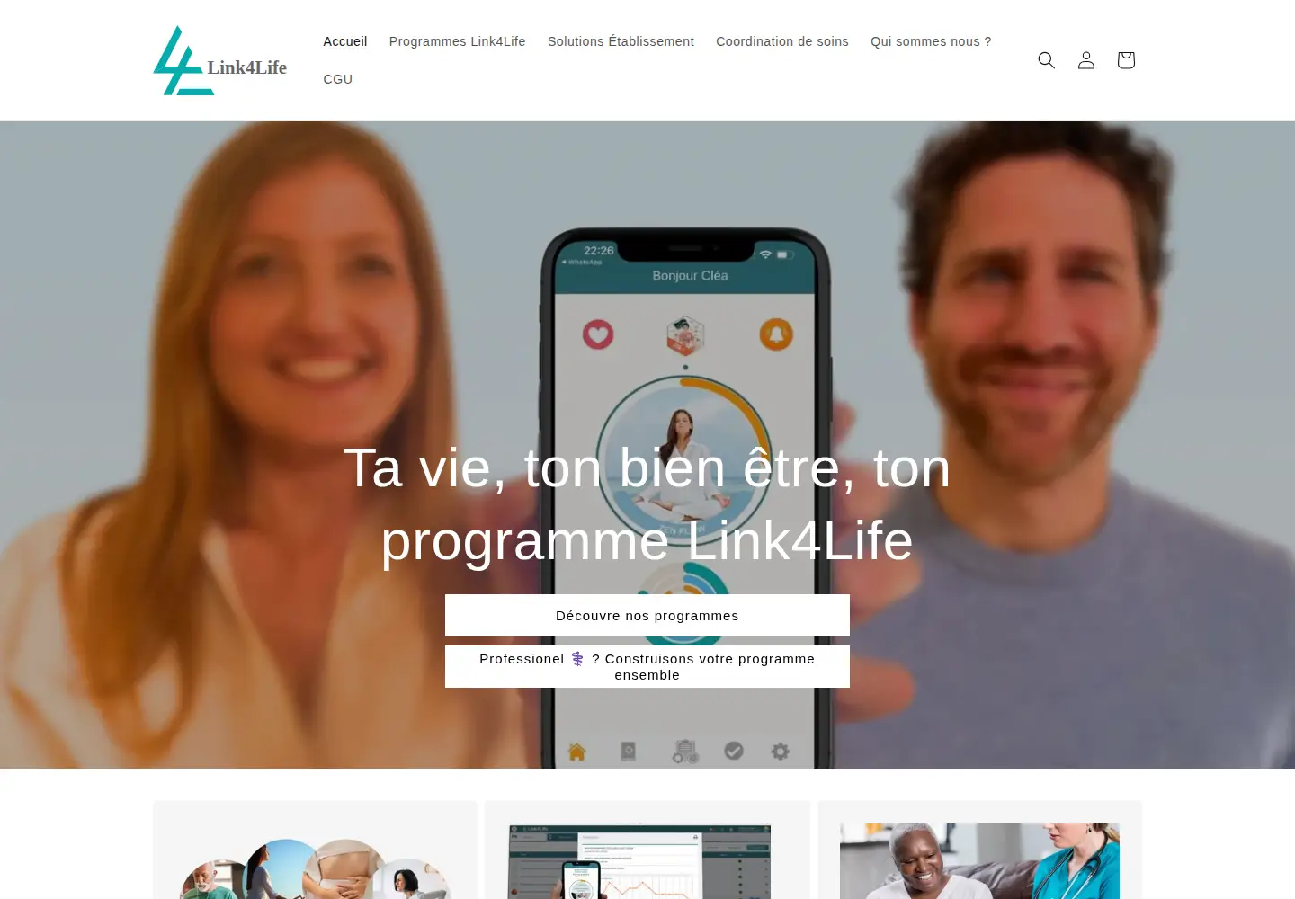 Screenshot of link4life.net