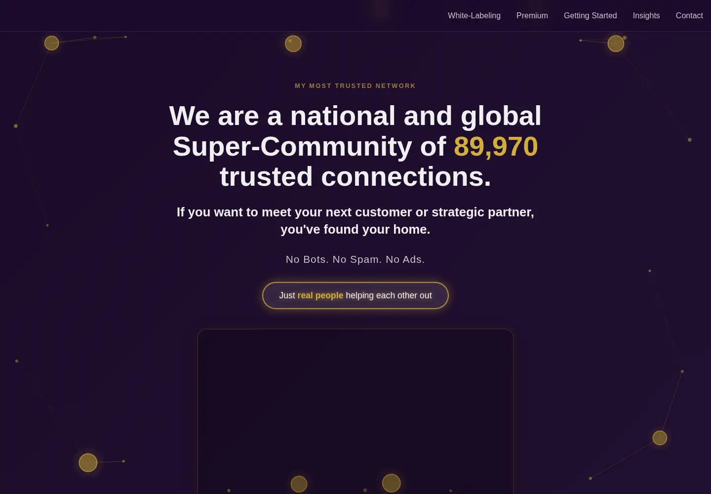 Captured homepage of mymosttrusted.net in the current scan