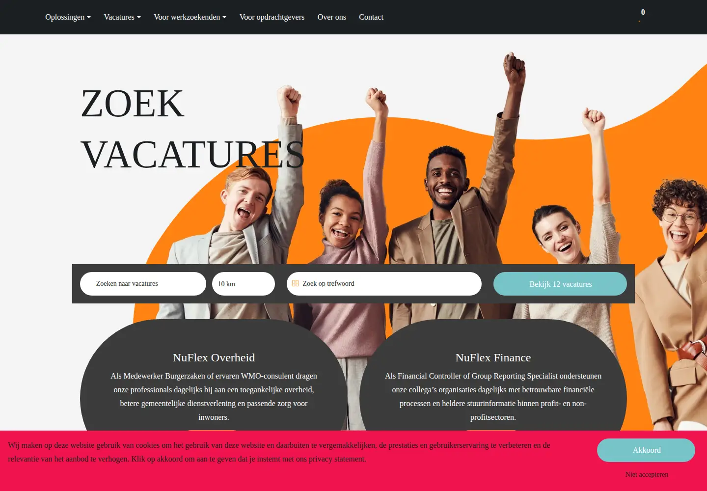 Screenshot of nuflex.nl
