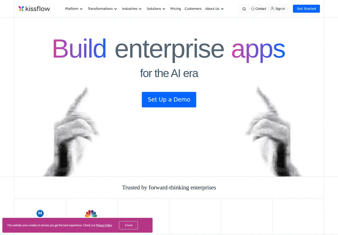 Screenshot of kissflow.com