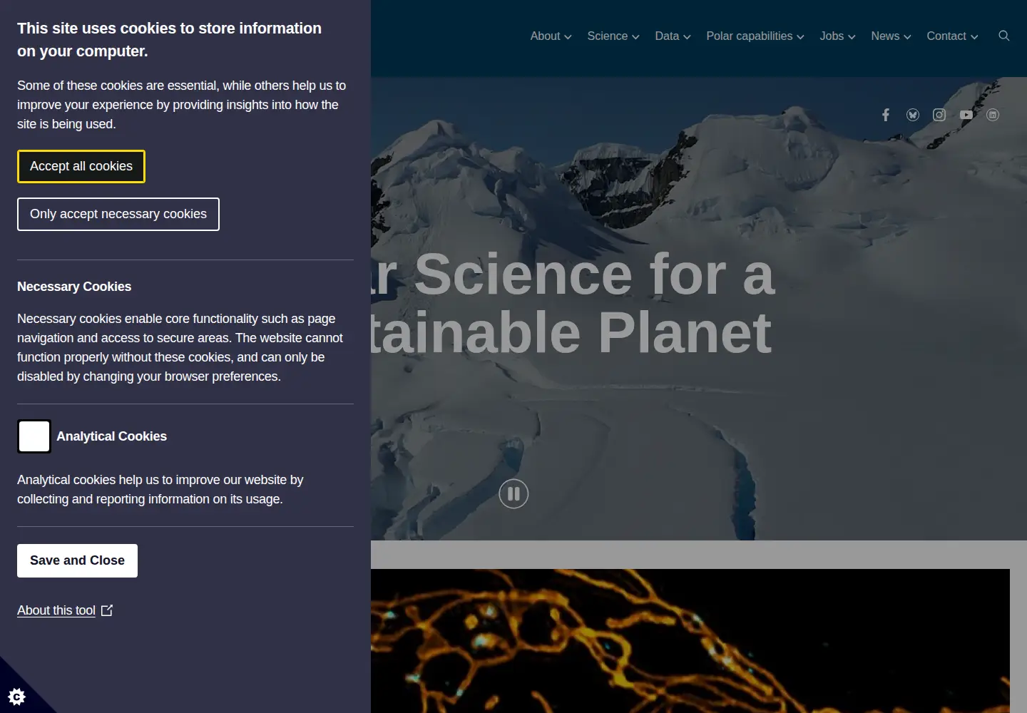 Screenshot of bas.ac.uk
