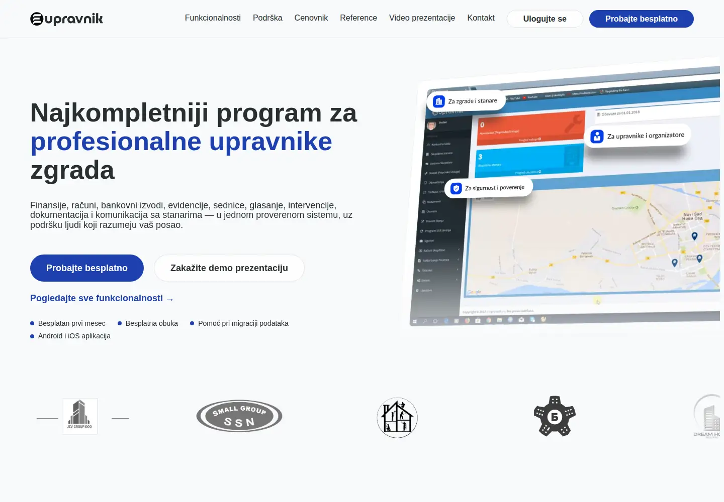 Captured homepage of e-upravnik.rs in the current scan