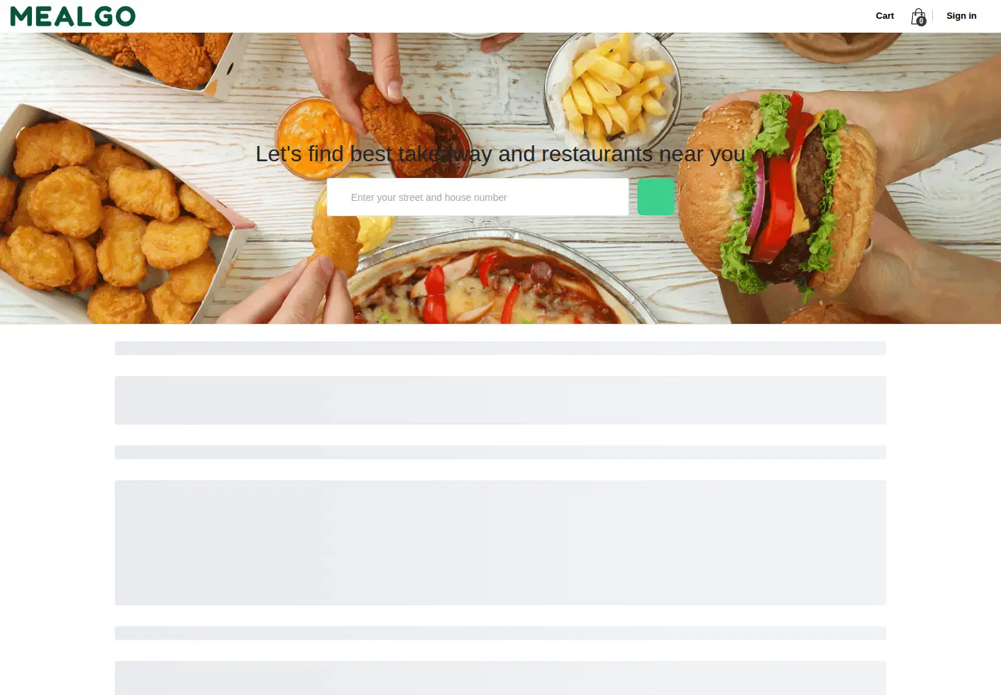 Screenshot of mealgo.co.uk