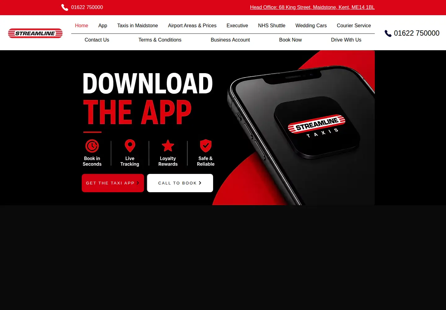 Captured homepage of streamlinekent.co.uk in the current scan