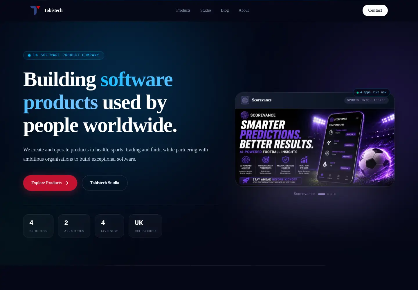 Screenshot of tobistech.co.uk