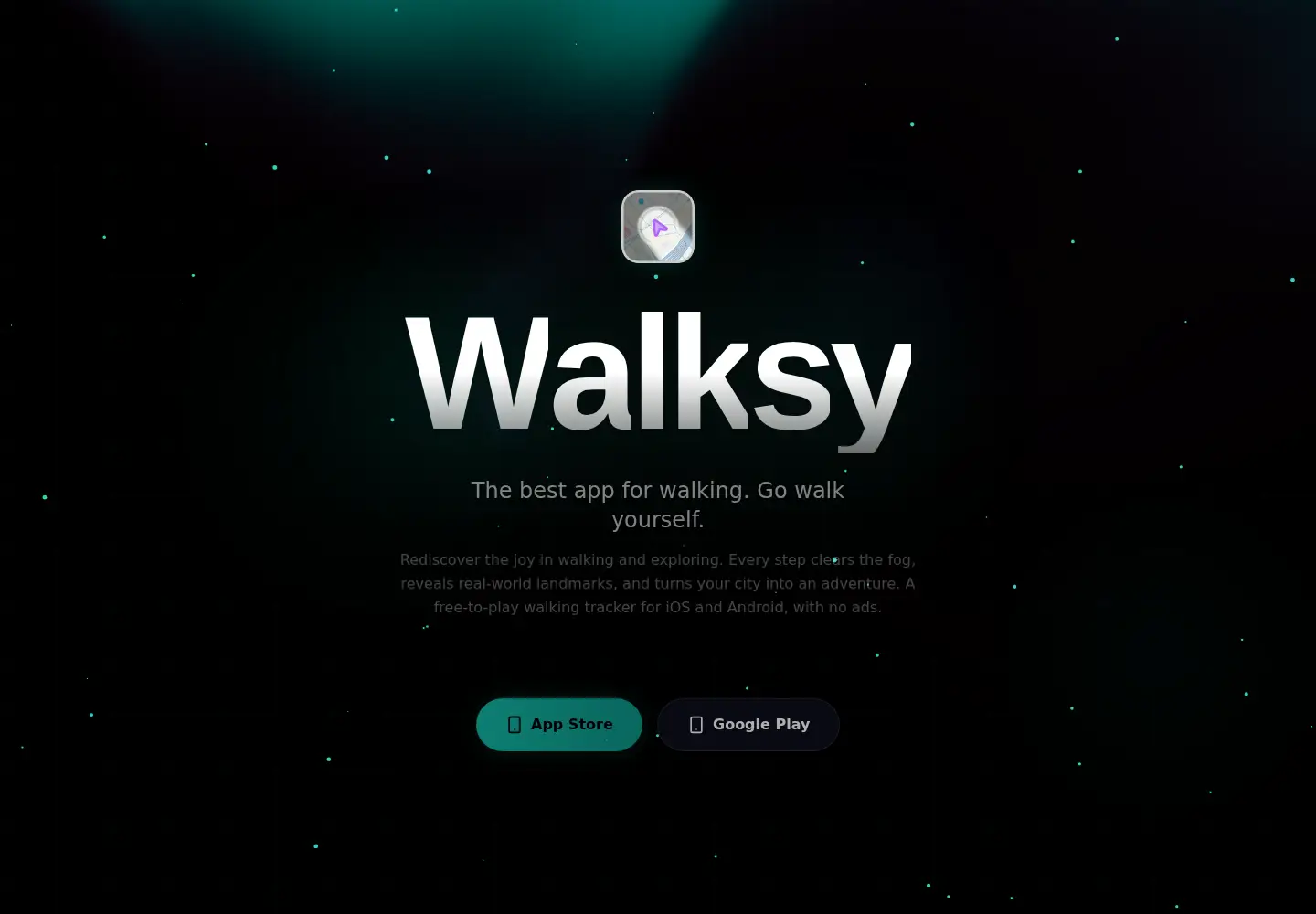 Captured homepage of walksy.world in the current scan
