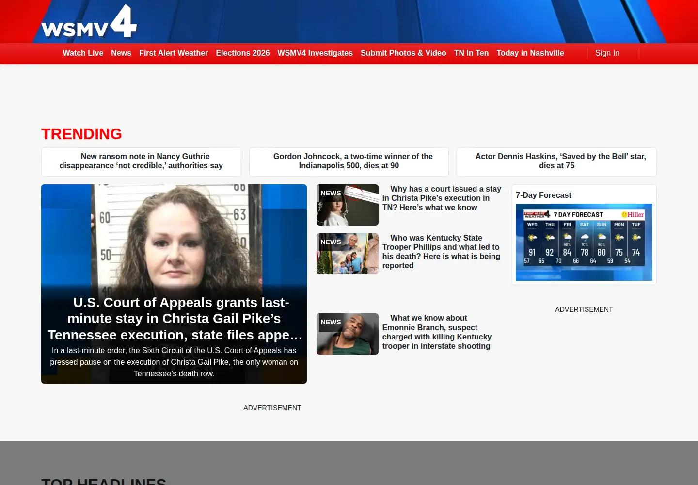 Screenshot of wsmv.com