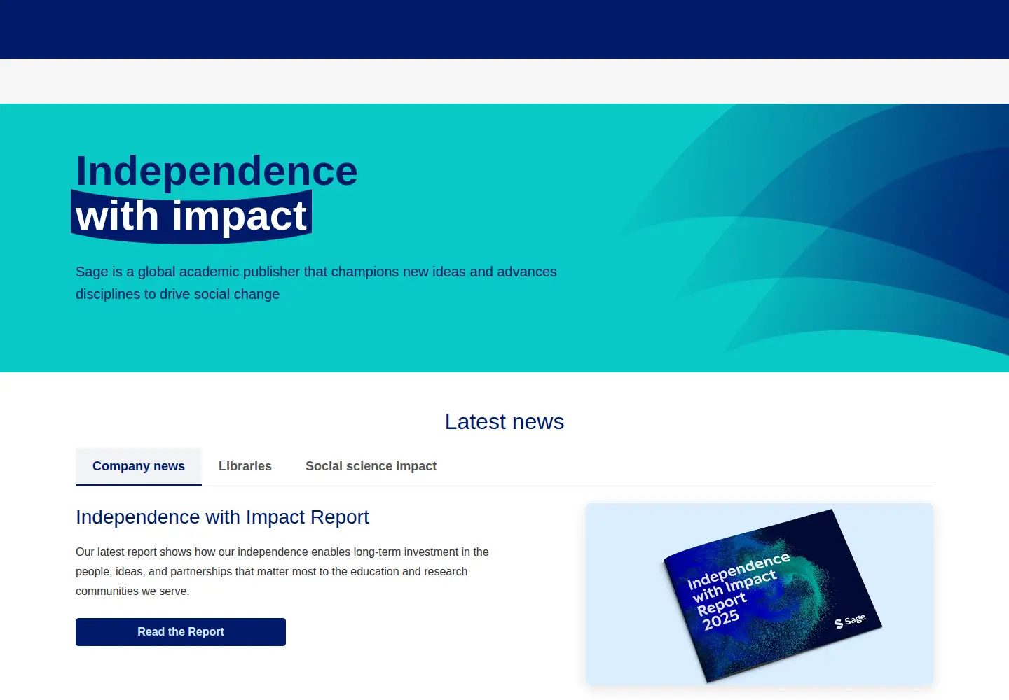 Screenshot of sagepub.com