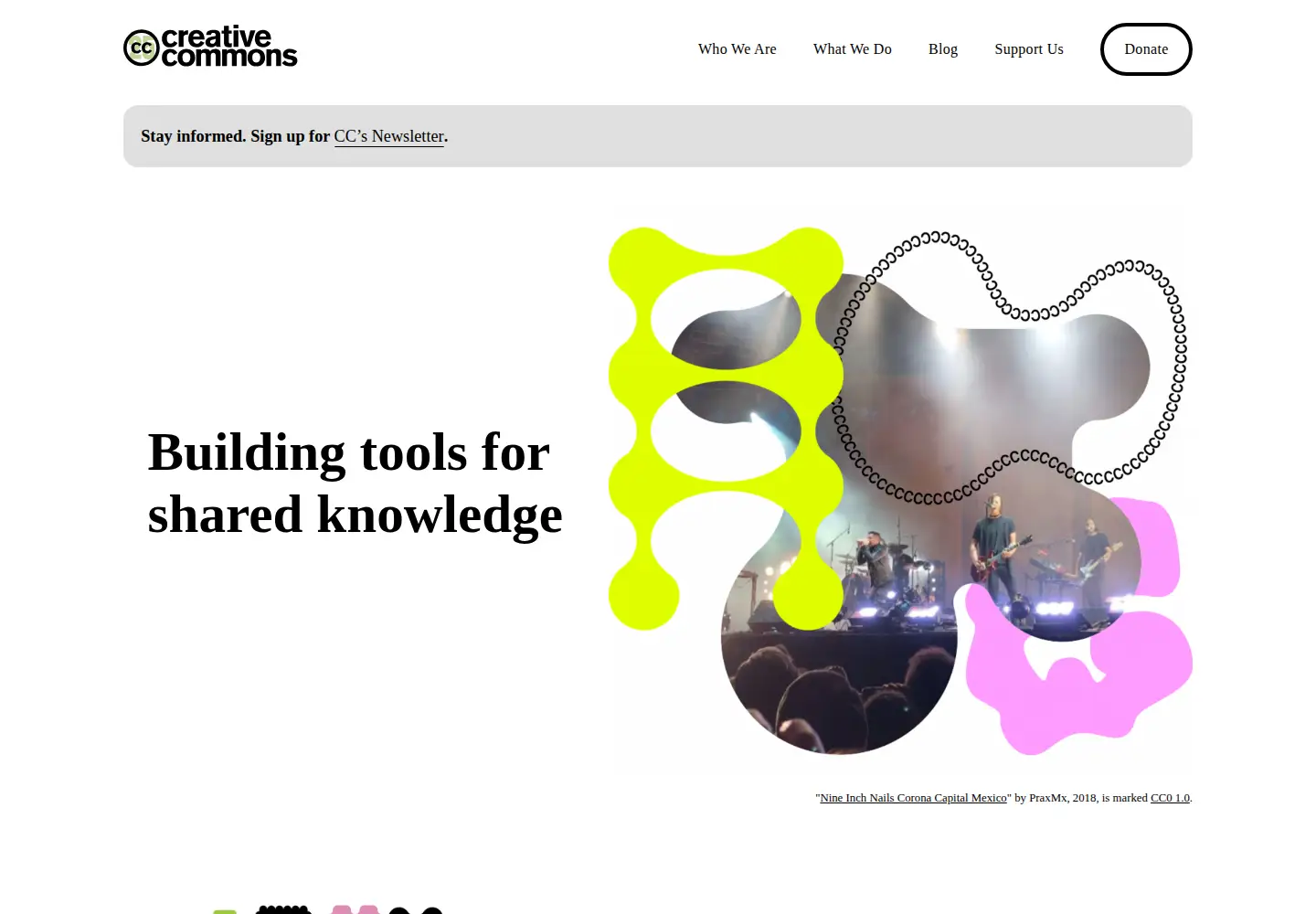 Screenshot of creativecommons.org