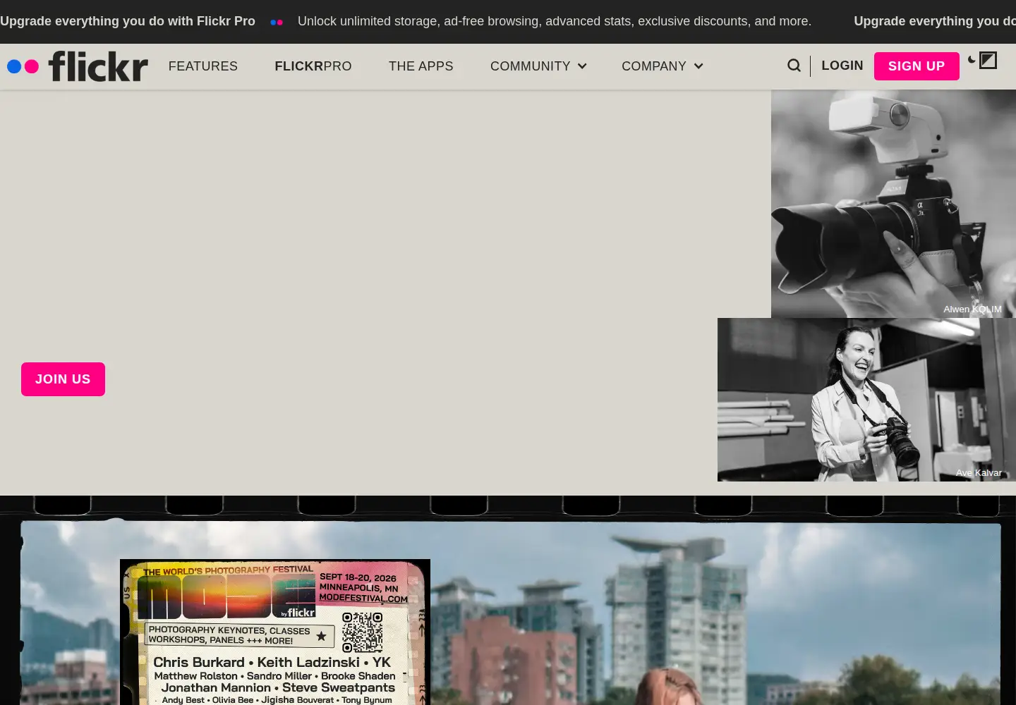 Screenshot of flickr.com