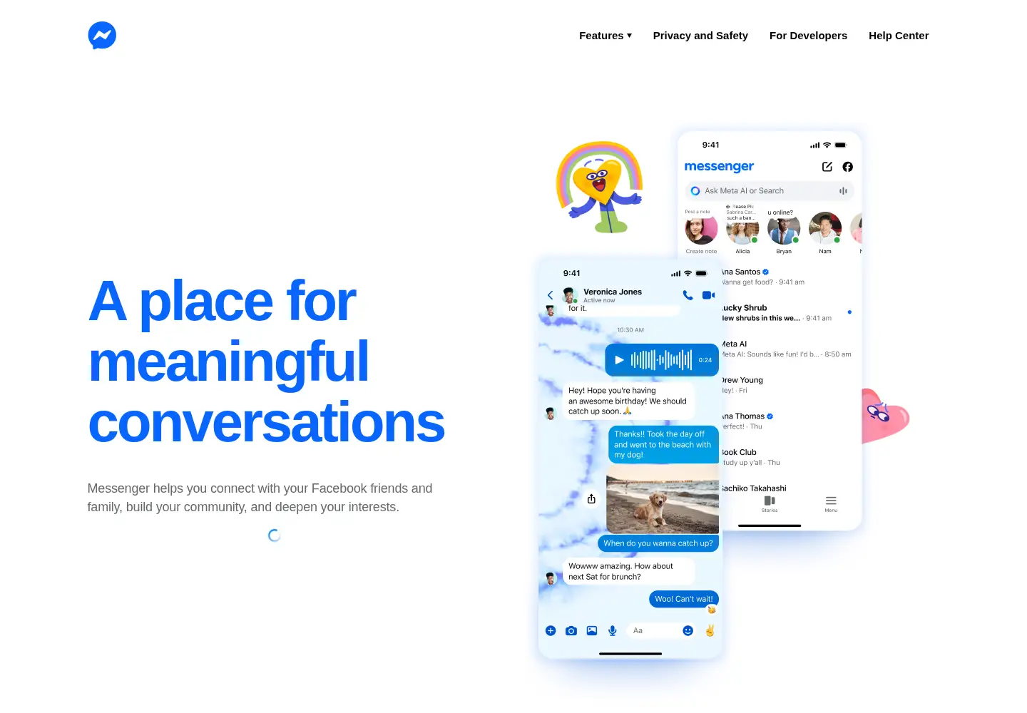 Screenshot of messenger.com