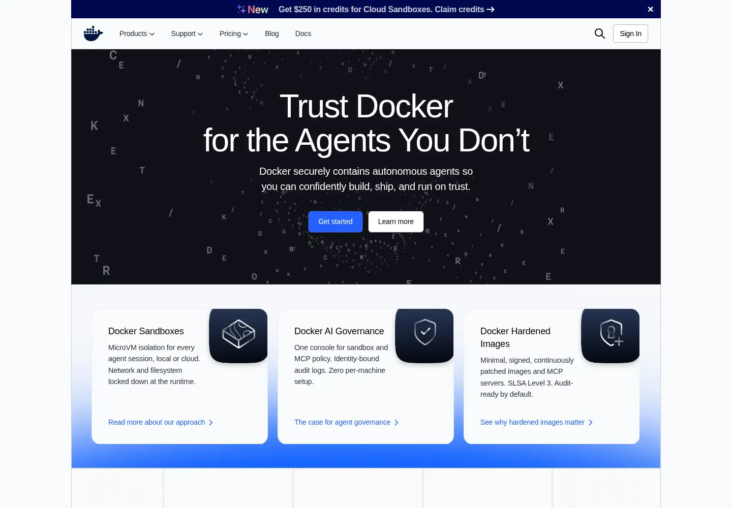Screenshot of docker.com