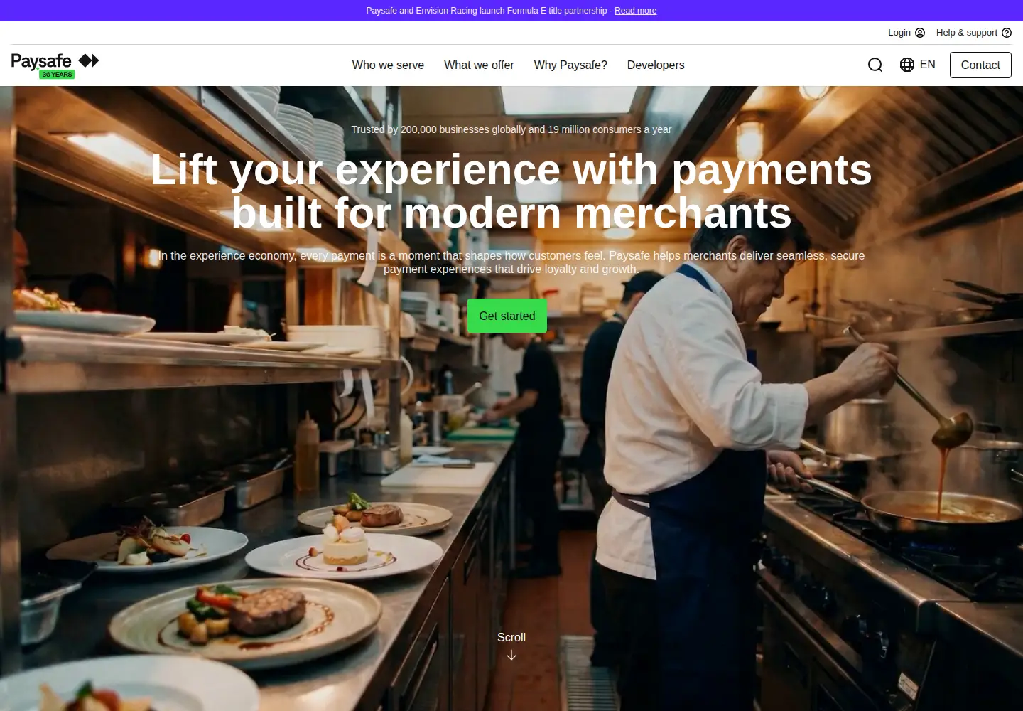 Screenshot of paysafe.com