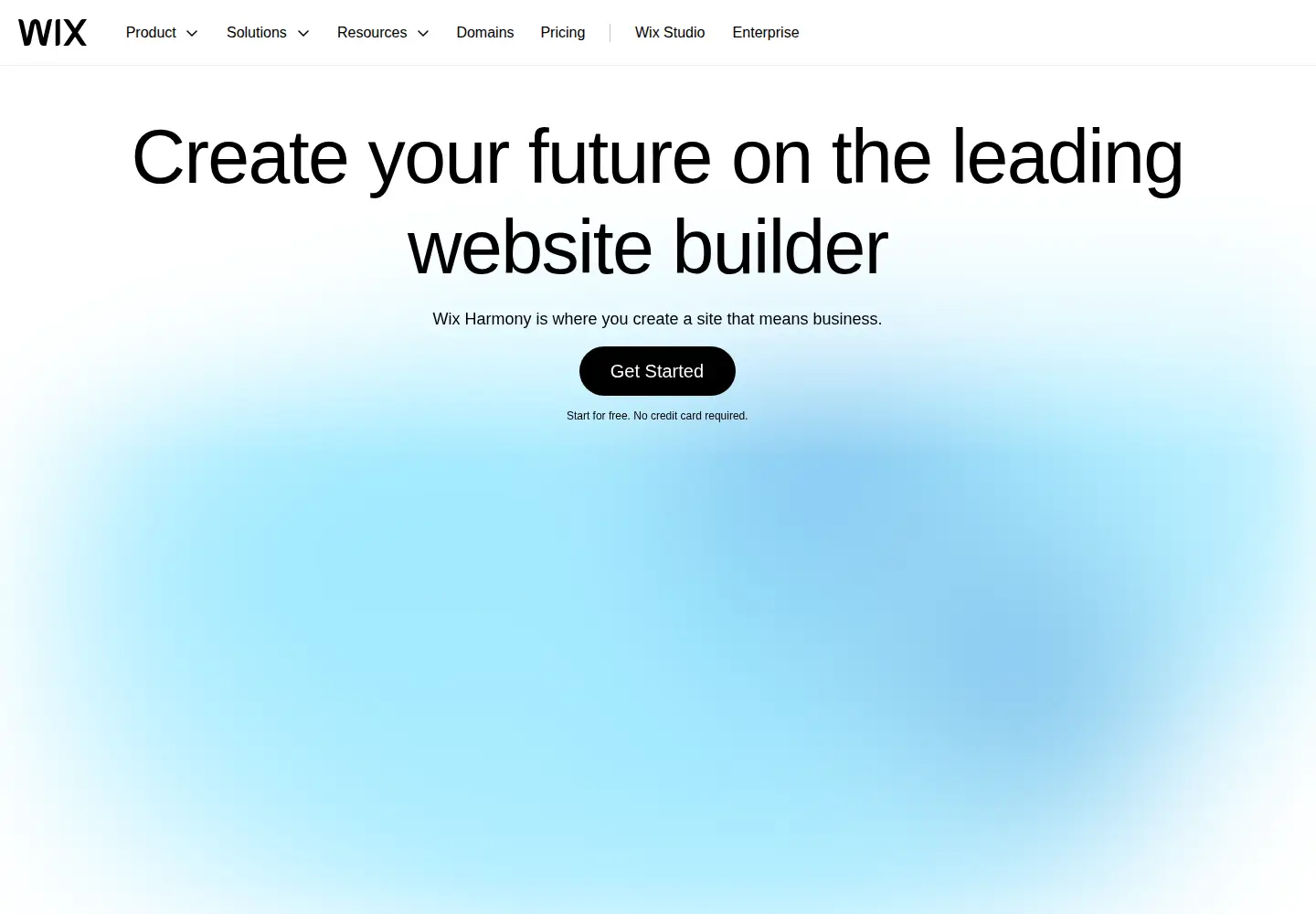Screenshot of wix.com