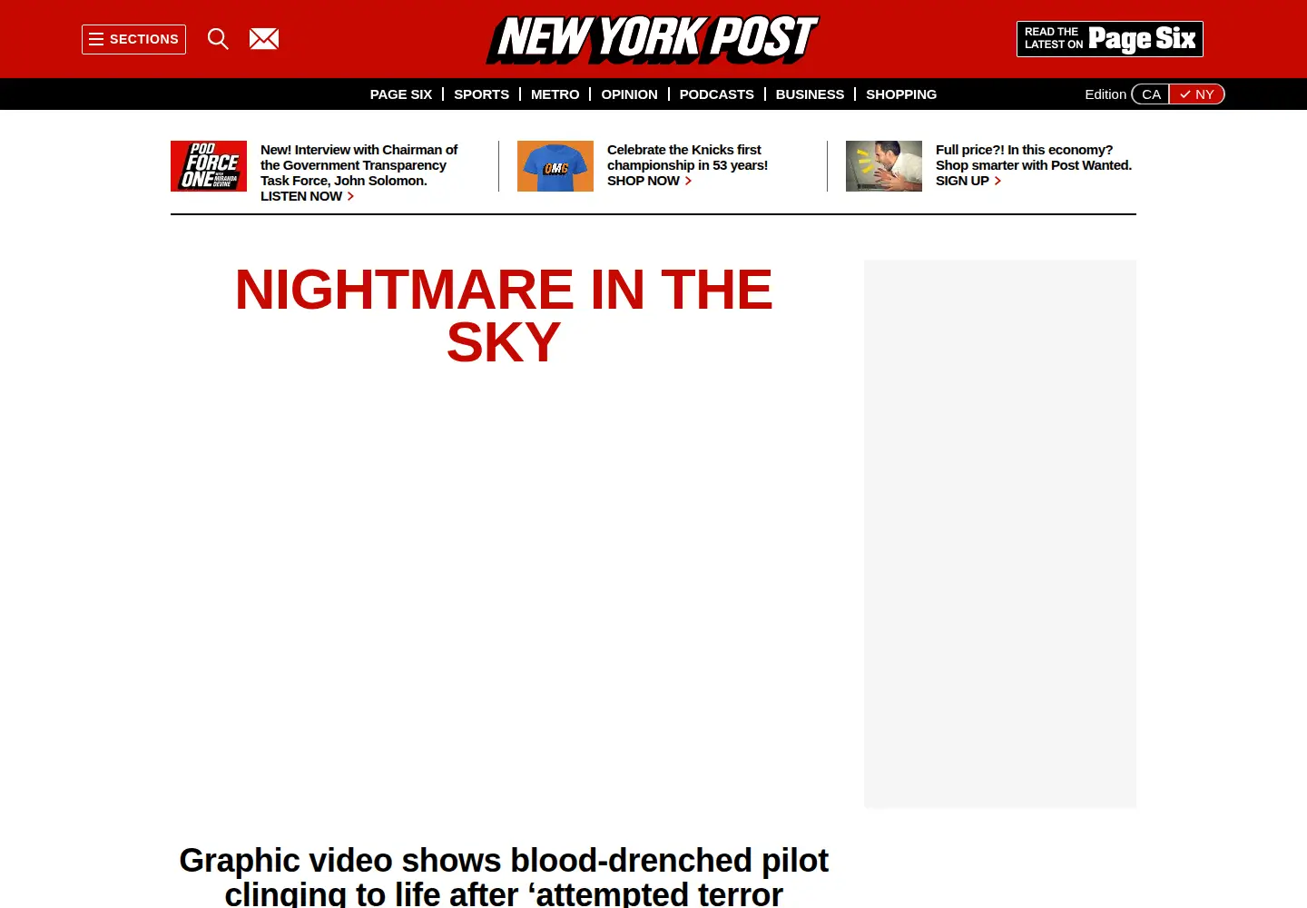 Screenshot of nypost.com