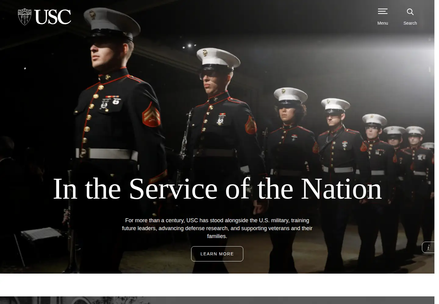 Screenshot of usc.edu