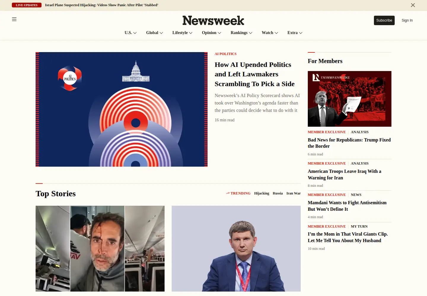 Screenshot of newsweek.com