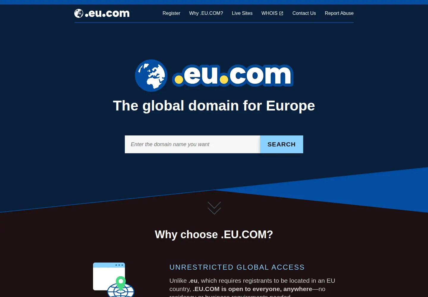 Screenshot of eu.com