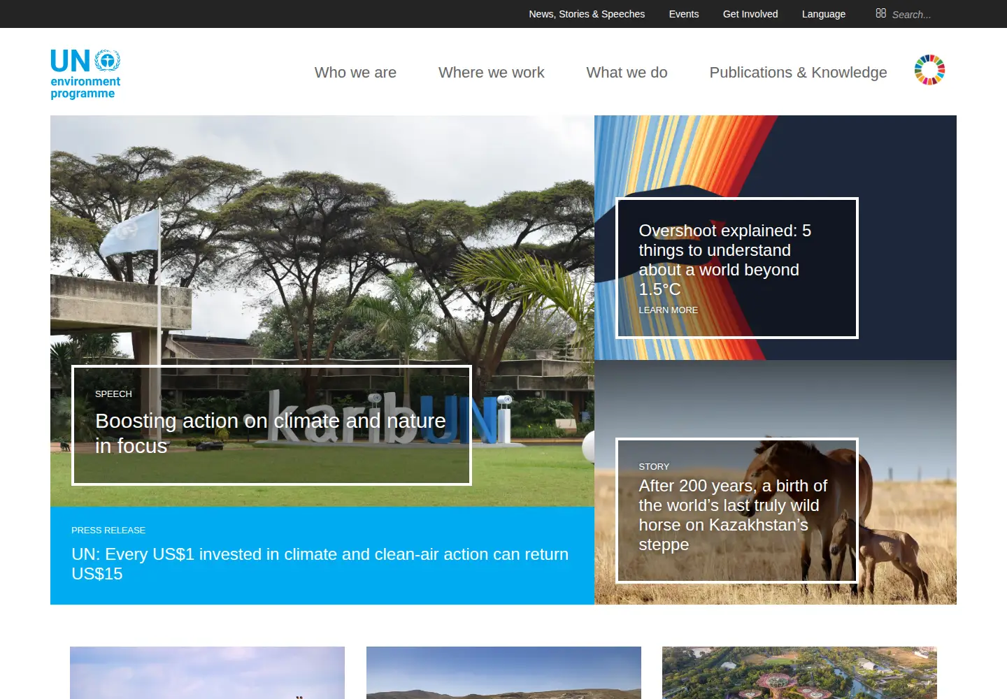 Screenshot of unep.org