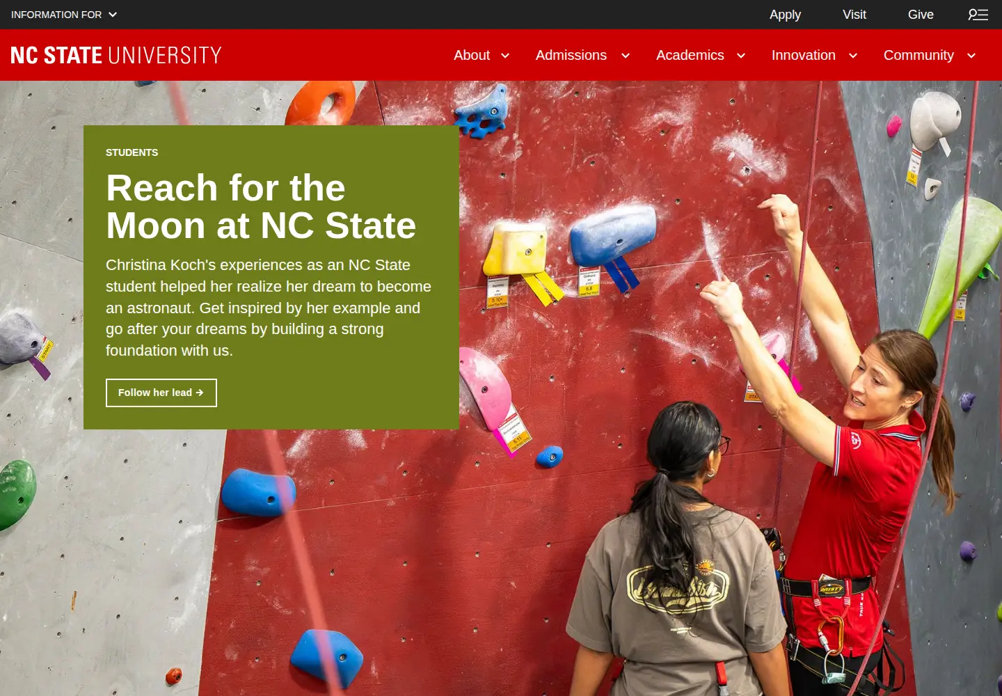 Screenshot of ncsu.edu