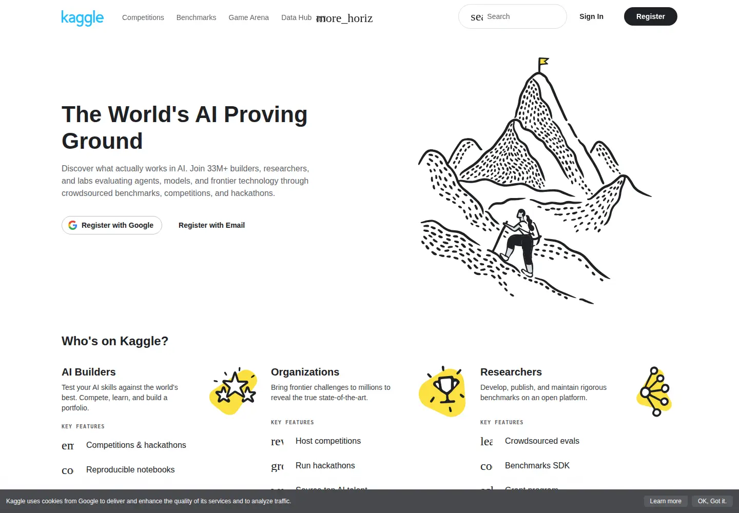 Screenshot of kaggle.com