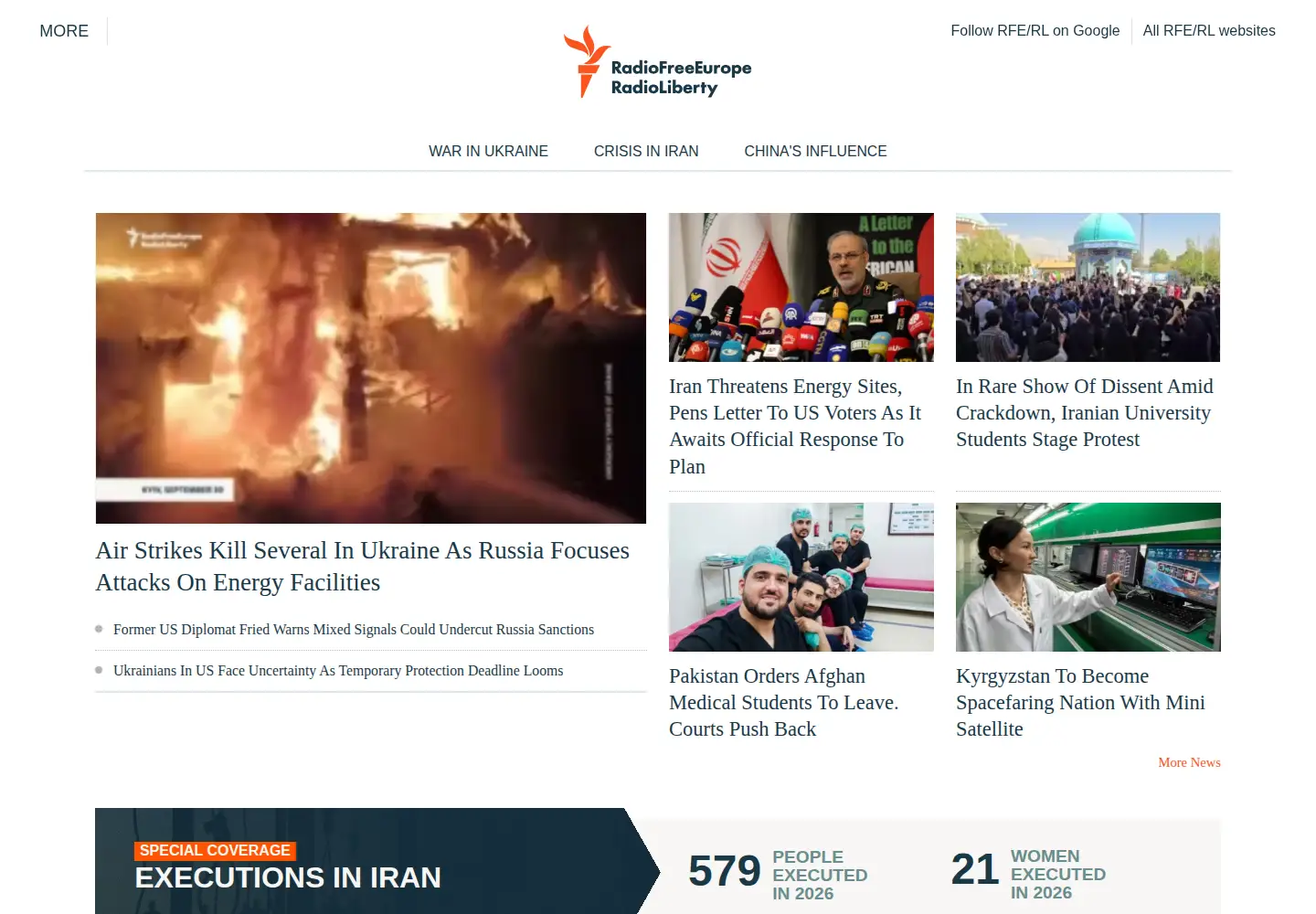 Screenshot of rferl.org