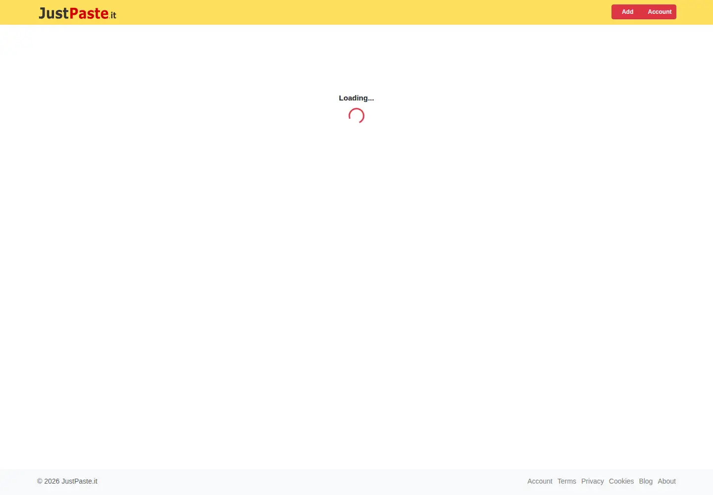 Screenshot of justpaste.it