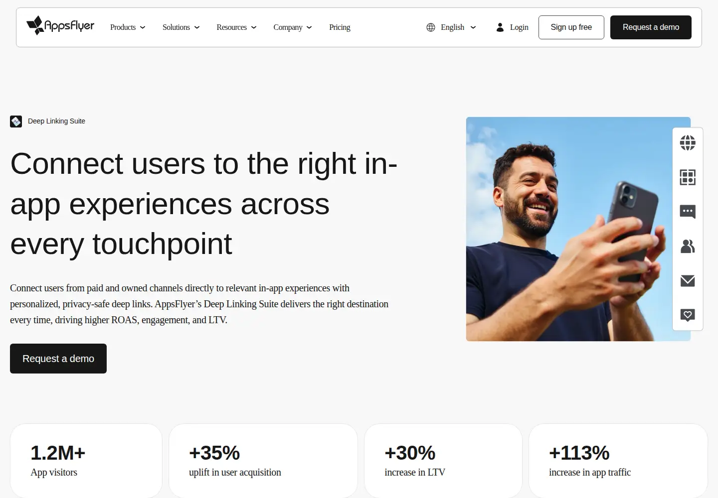 Screenshot of onelink.me