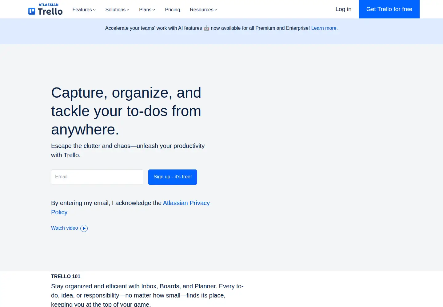 Screenshot of trello.com
