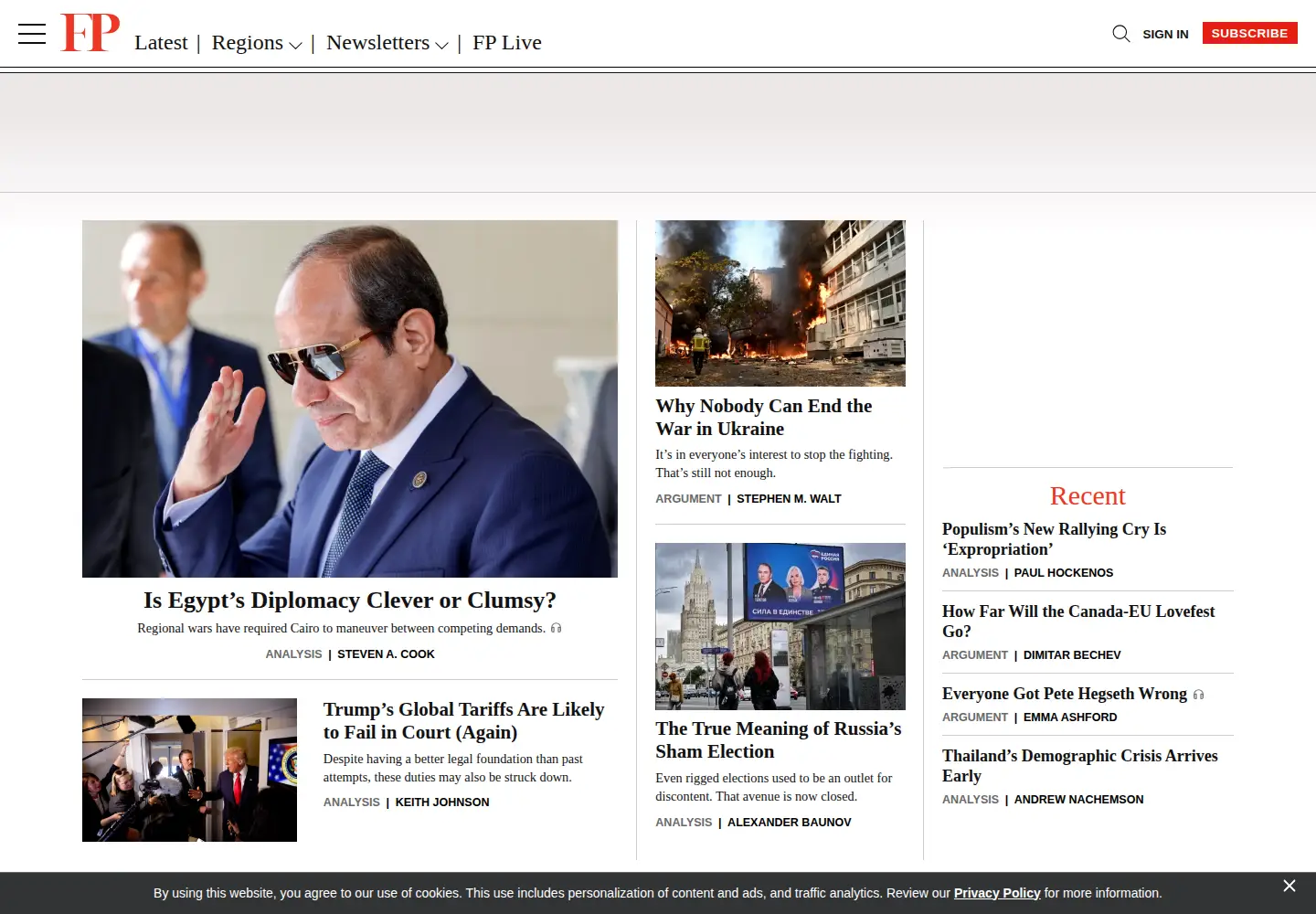 Screenshot of foreignpolicy.com