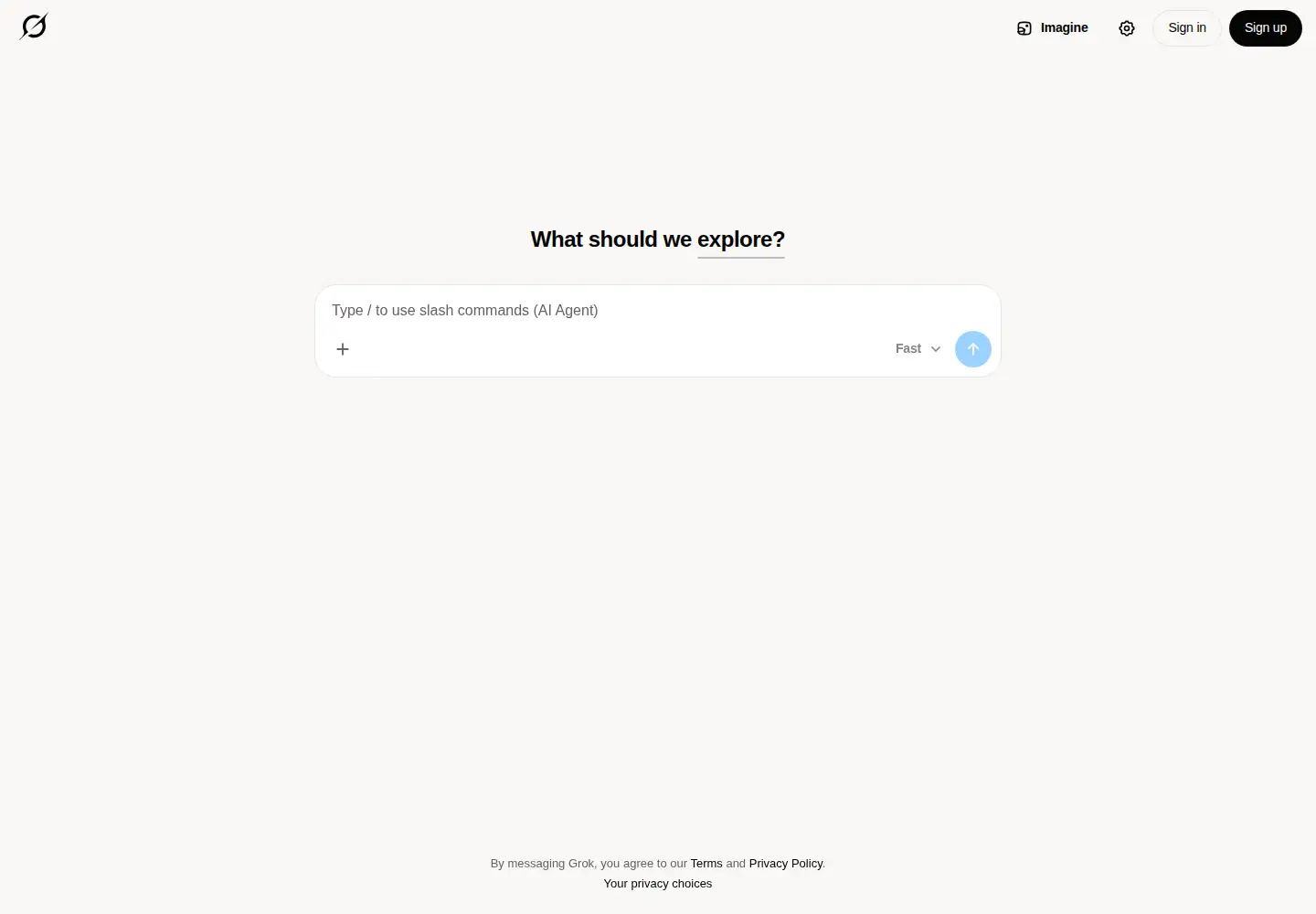 Screenshot of grok.com