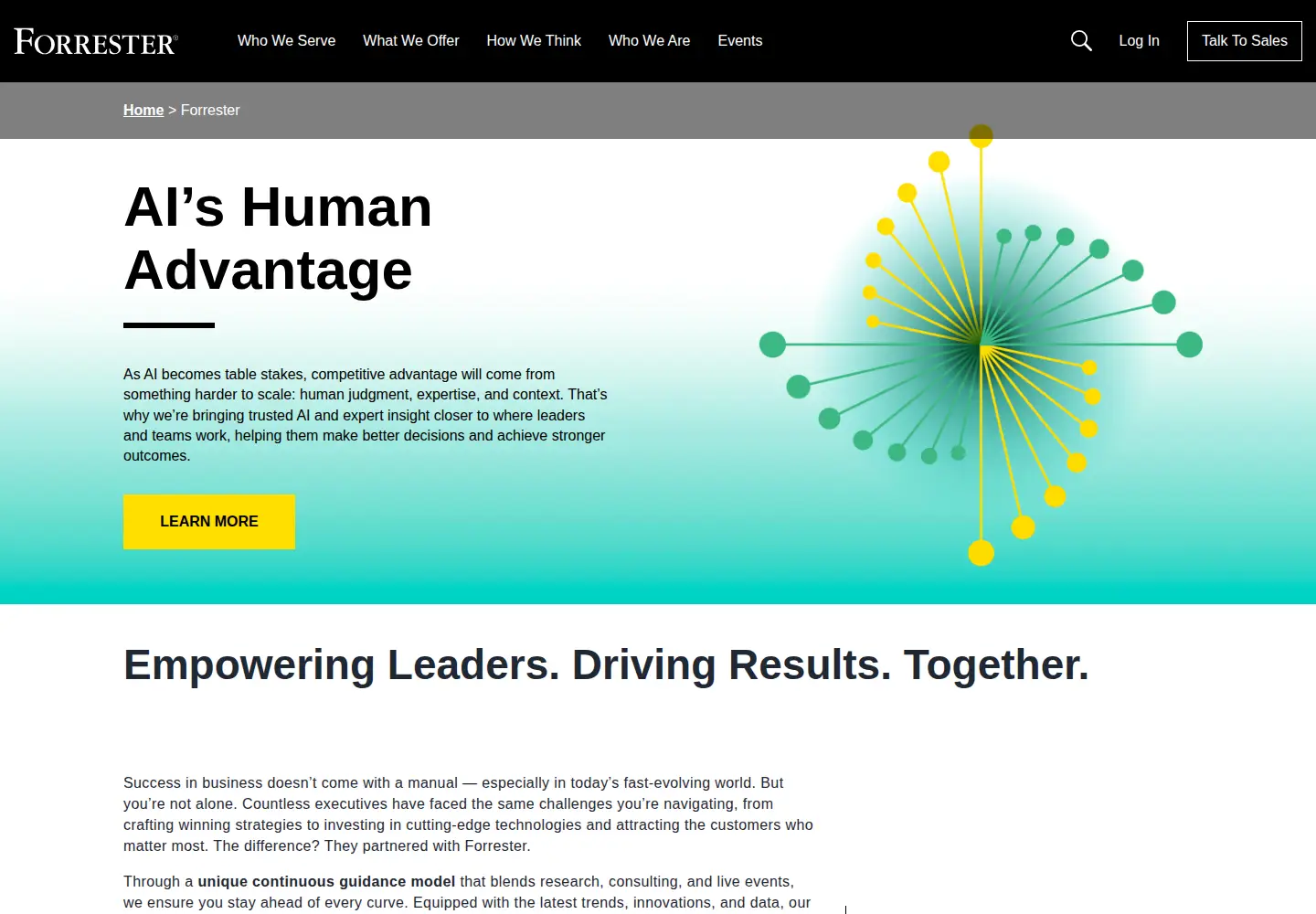 Screenshot of forrester.com